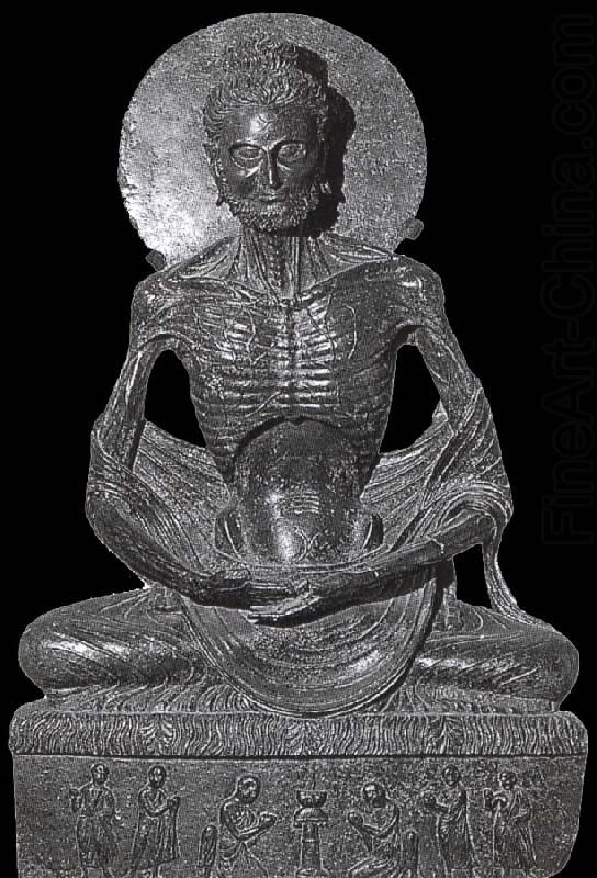 Fasting Siddhartha, end borrow century v.Chr-2e century n. Chr, unknow artist